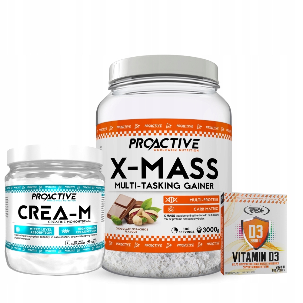 ProActive X-MASS 3000g GAINER + Crea M KREATYNA