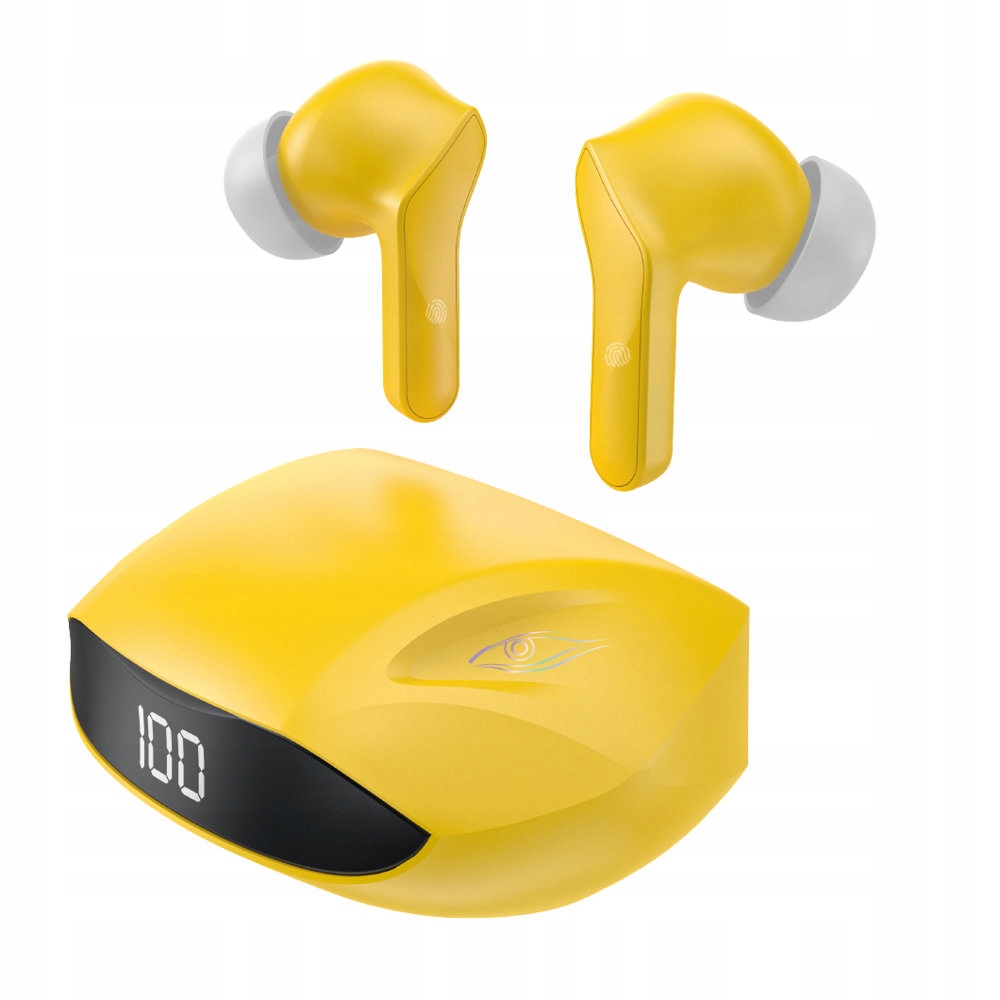 Słuchawki bezprzewodowe TWS Bluetooth 5.2 żółty
