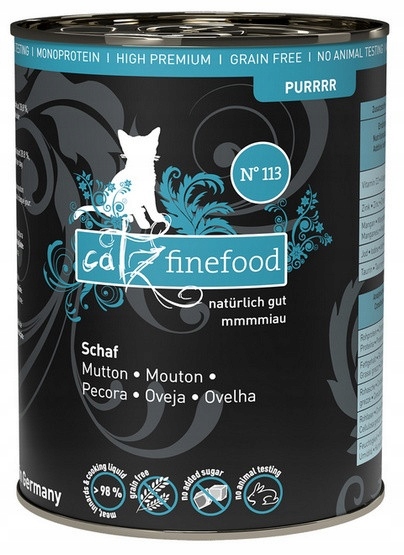 Mokra karma Catz Finefood Purrrr N.113 Owca puszka 400g