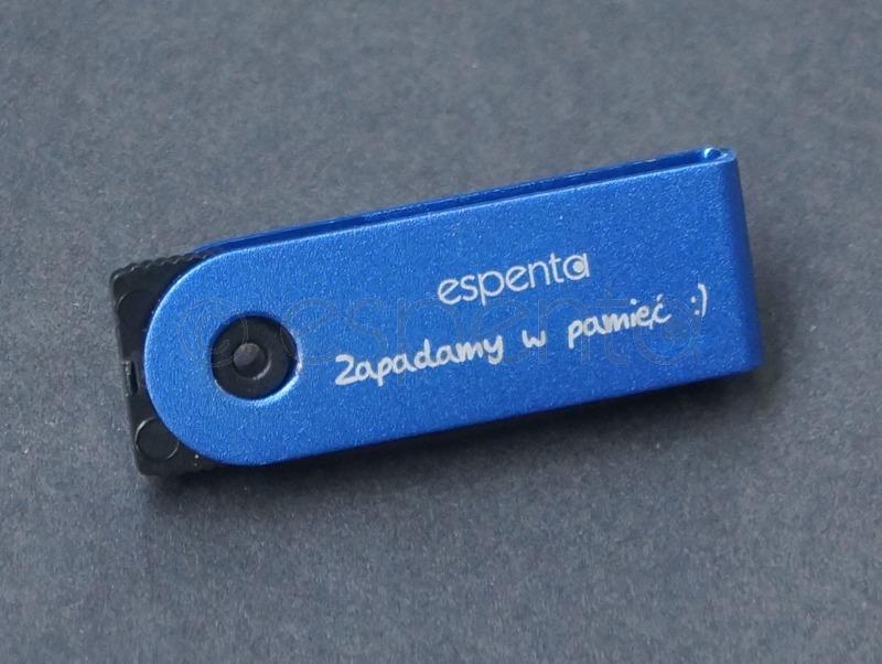 Nowa pamięć USB, pendrive obrotowy, niebieski, 2GB