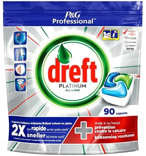 Dreft Platinum Original Tabletki Zmywarki 90szt BE