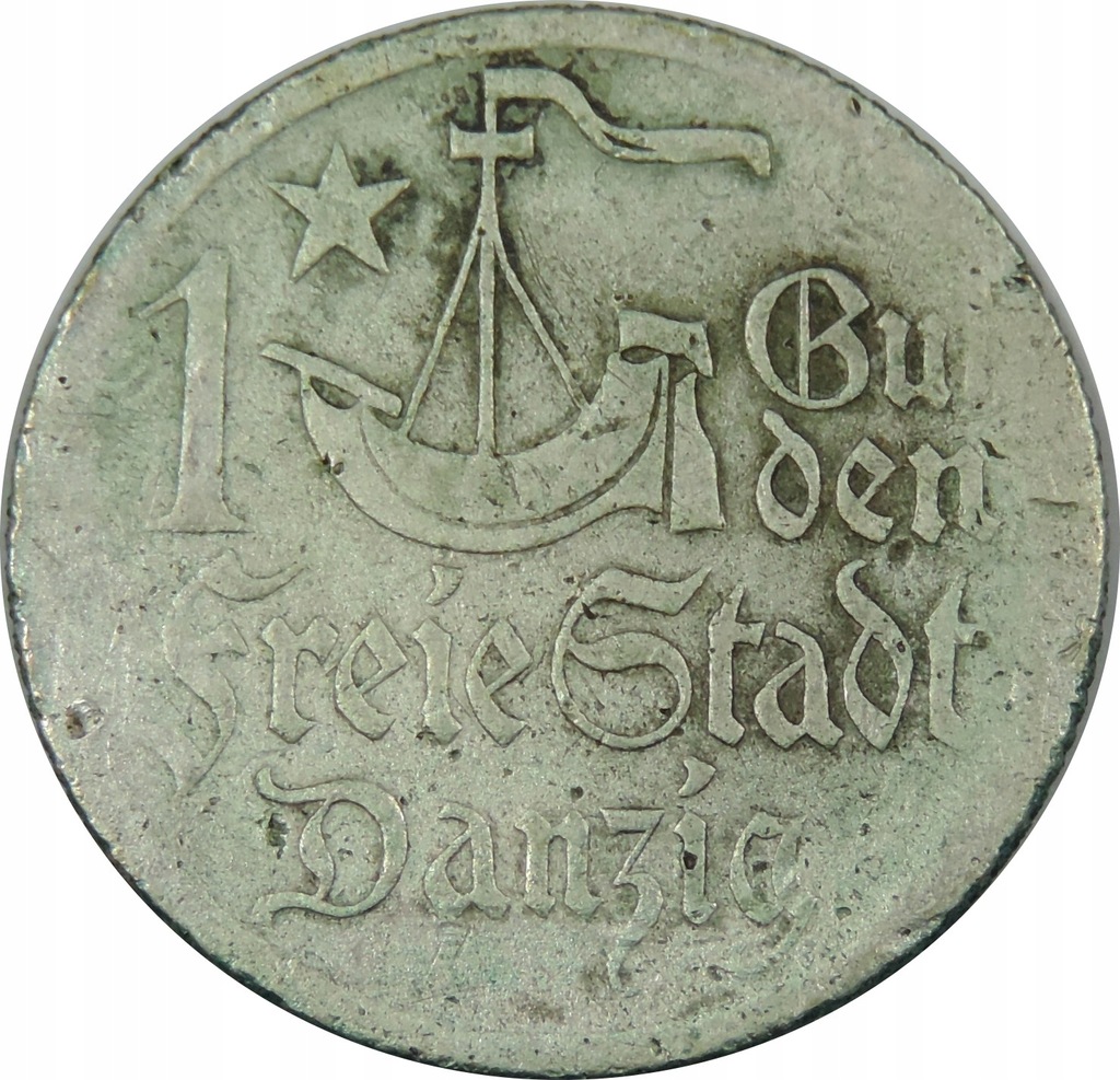 MONETA SREBRNA - WOLNE MIASTO GDAŃSK - 1 GULDEN 1923 -OE3850