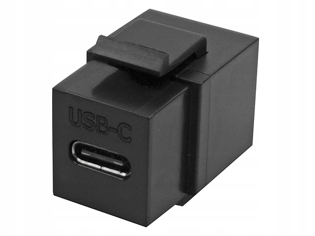Łącznik USB3.2 10Gb/s C/gn-C/gn typ KEYSTONE czarn