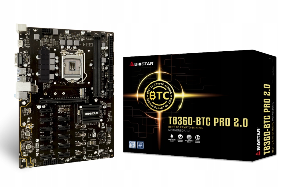 Купить Biostar TB360-BTC Pro 12 графических процессоров 12 PCI-E: отзывы, фото, характеристики в интерне-магазине Aredi.ru