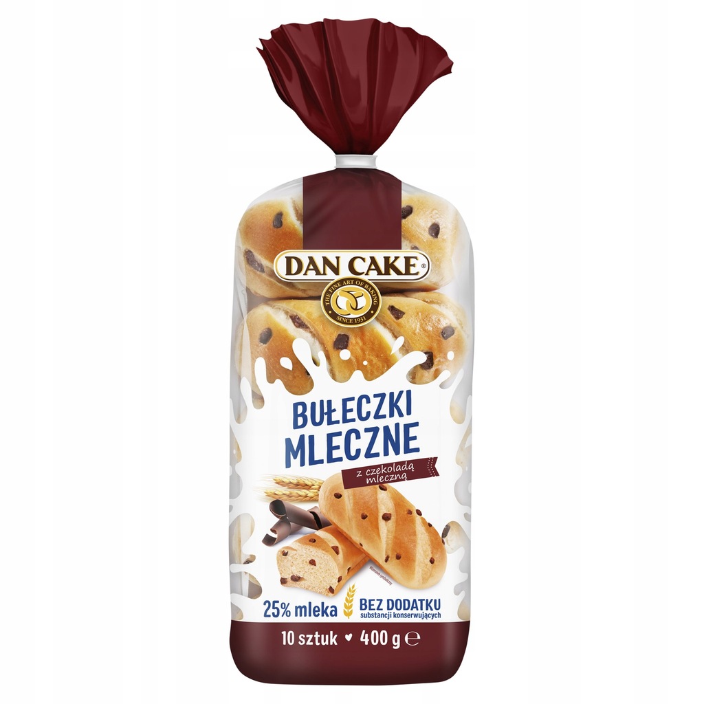 Dan Cake Bułeczki mleczne z czekoladą 400 g (10 sztuk)