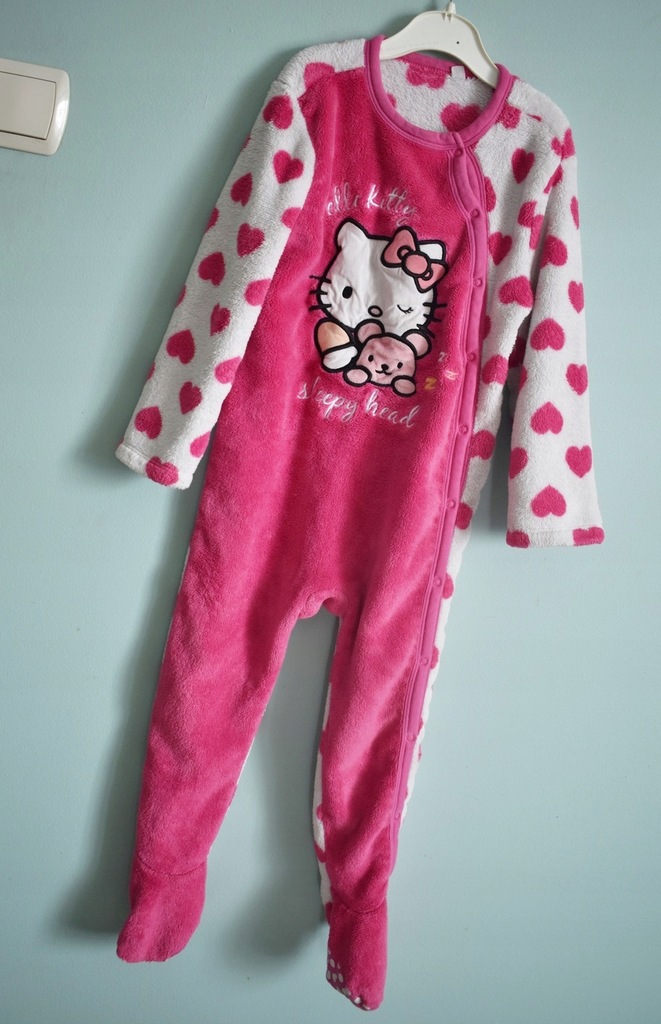 Piżama 98 104 onesie Hello KItty kombinezon polar