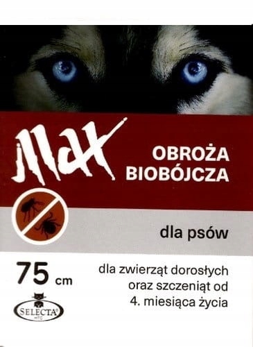 SELECTA Obroża biobójcza Max 75 cm czerwona