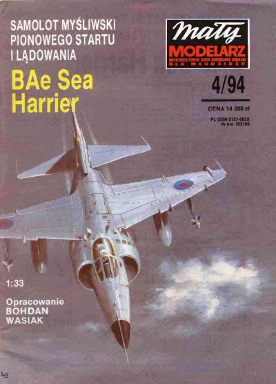 MM Mały Modelarz 1994 94 Samolot Bae Sea Harrier