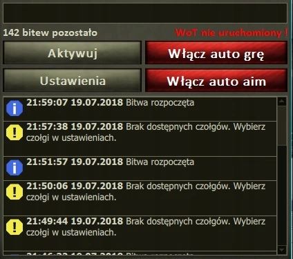 WORLD OF TANKS WOT INTELIGENTNY BOT 5000 BITEW KOD