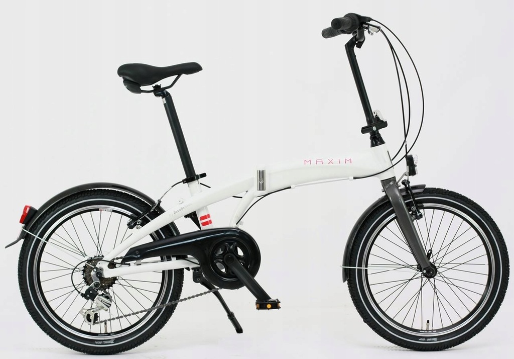 Rower składany Maxim Składak MC 1.0 rama 13 cali koło 20 " biały LEKKI ALU