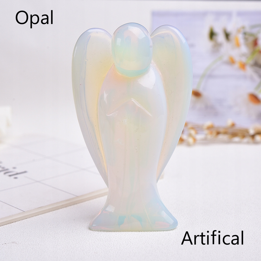 Opal Kryształ Model rzeźby anioła ozdoby Kamień