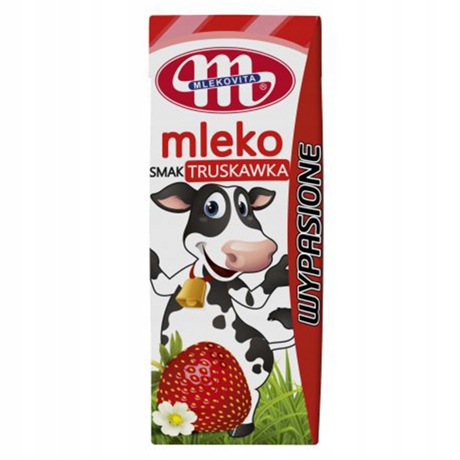 Mleko UHT Wypasione o smaku truskawkowym 200ml