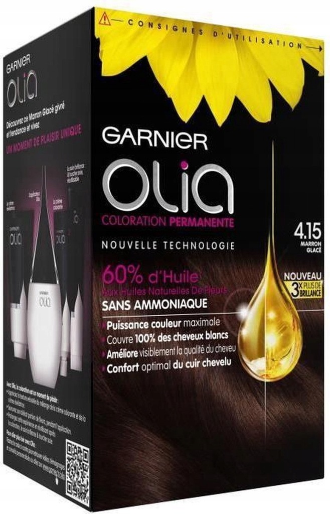 Garnier Olia farba do włosów 4.15 Mrożona Czekolada