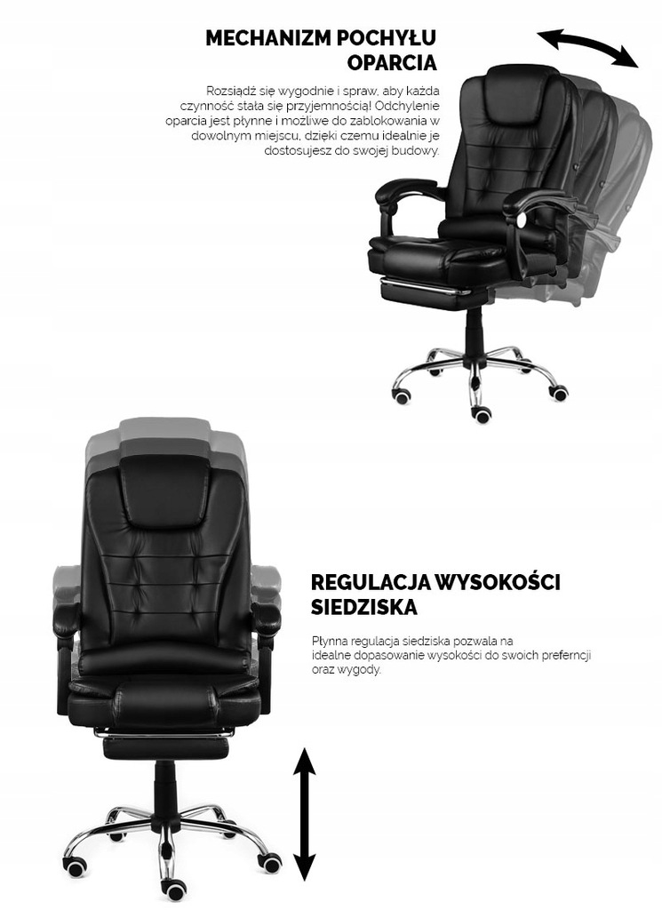Купить Офисное кресло Elgo, массажное, поворотная подставка для ног, черный: отзывы, фото, характеристики в интерне-магазине Aredi.ru