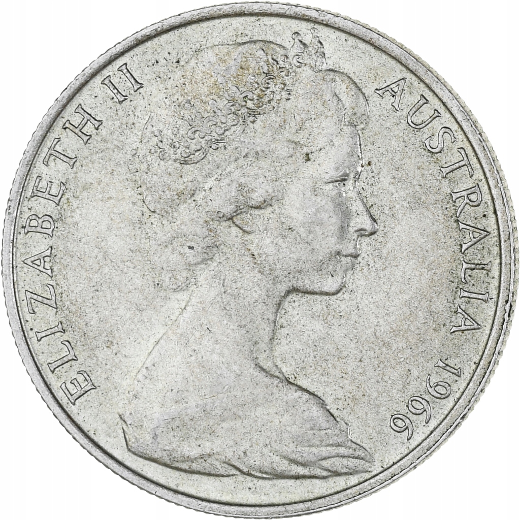 Moneta, Australia, Elizabeth II, 50 Cents, 1966, A