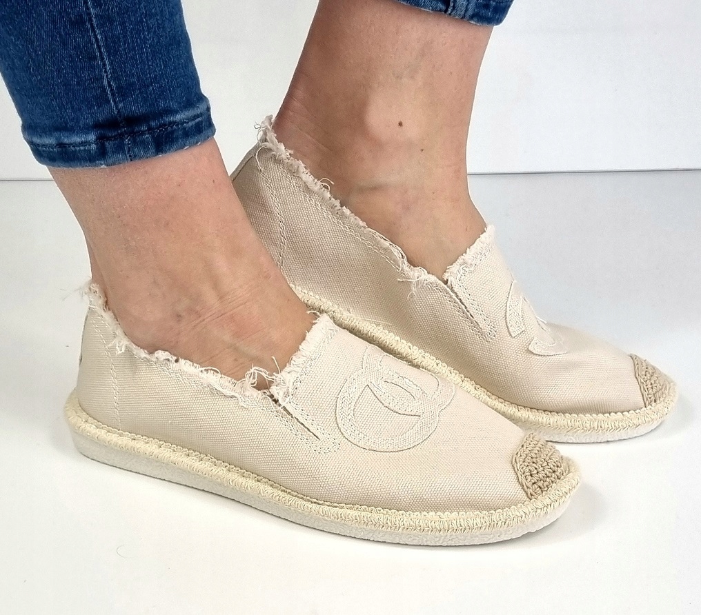 BEŻOWE ESPADRYLE BUTY Z JUTY 37