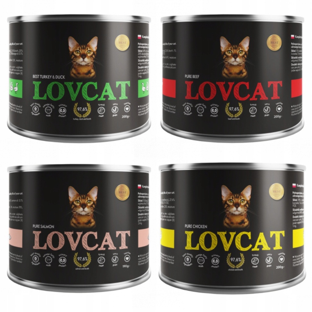 Coyote LOVCAT zestaw próbny dla kota 4x200g