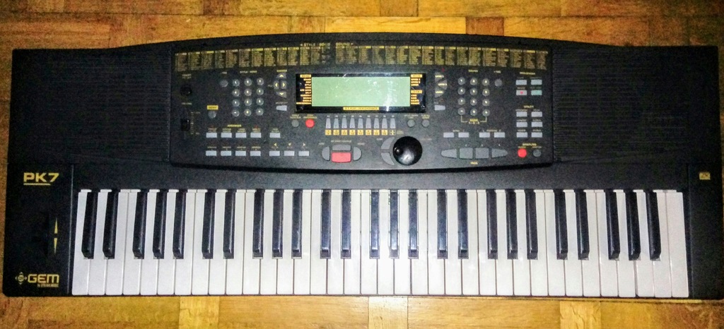 GEM PK7 keyboard stereo MIDI/flop/ usterka