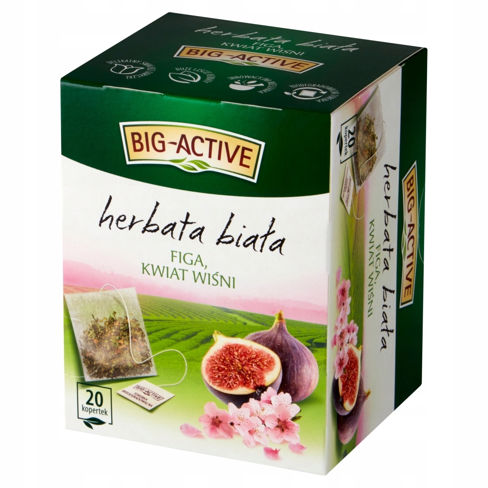 Big-Active Biała Herbata Figa i kwiat wiśni, 20 tb