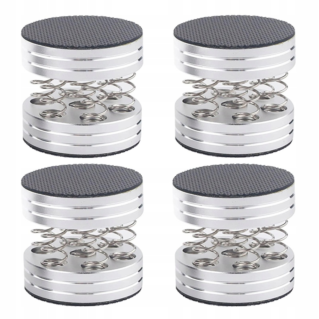 4x Metal Spring Speakers Spikes Subwoofer Isolation Stand Mat for Silver