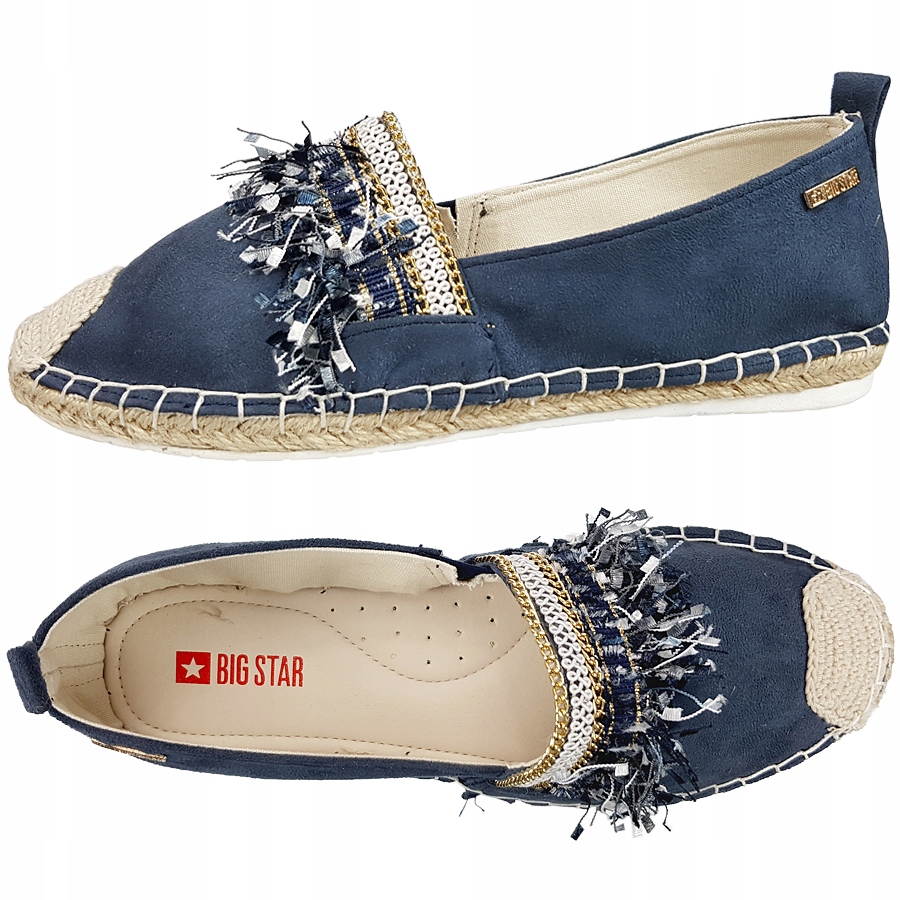 Espadryle damskie Big Star granatowe DD274761 37