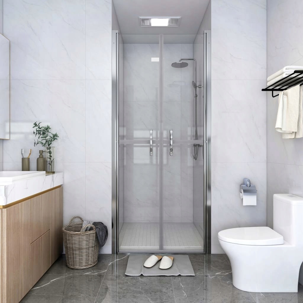 VidaXL Drzwi prysznicowe, przezroczyste, ESG, 96x1
