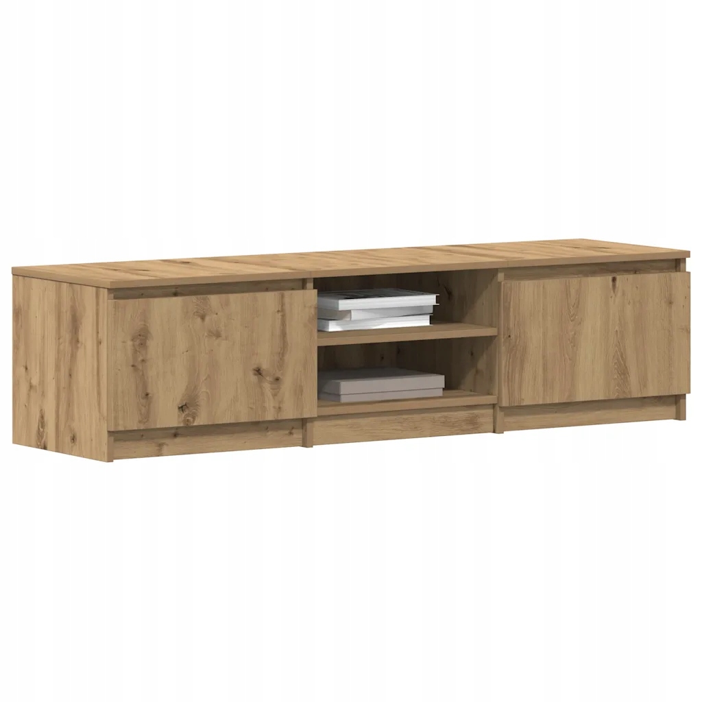 Nowoczesna Szafka RTV Artisan Oak 140x40x36 cm Drewno klejone