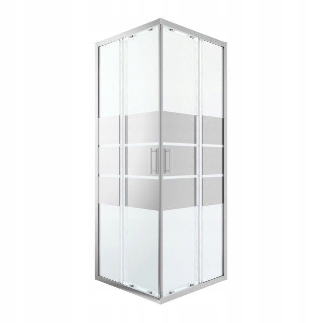 KABINA PRYSZNICOWA BELOYA 80 X 80 X 195 CM CHROM