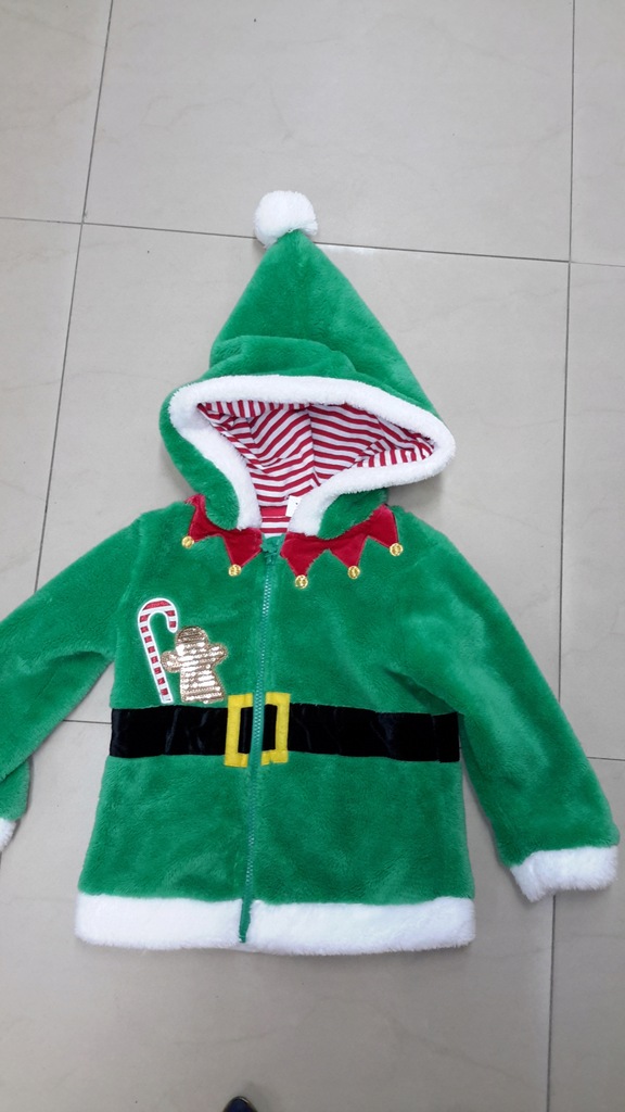 Świateczny strój Elf kostium bluza 10 cm Mikolaj
