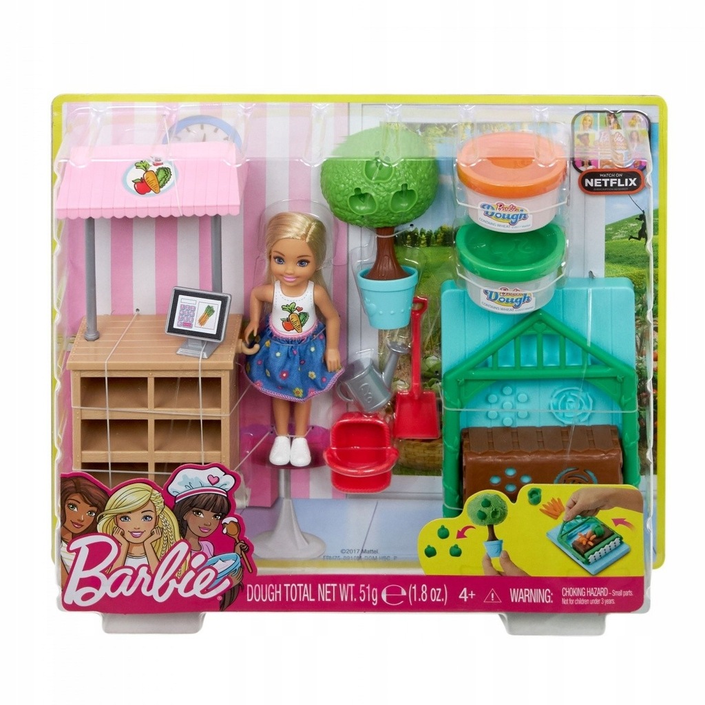 MATTEL Lalka Barbie zestaw ogródek Chelsea