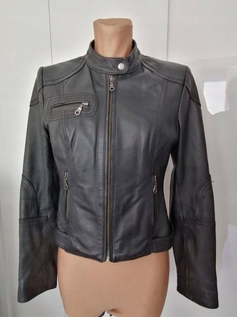 LEATHER by NEXT KURTKA , RAMONESKA r. 10 skóra nat