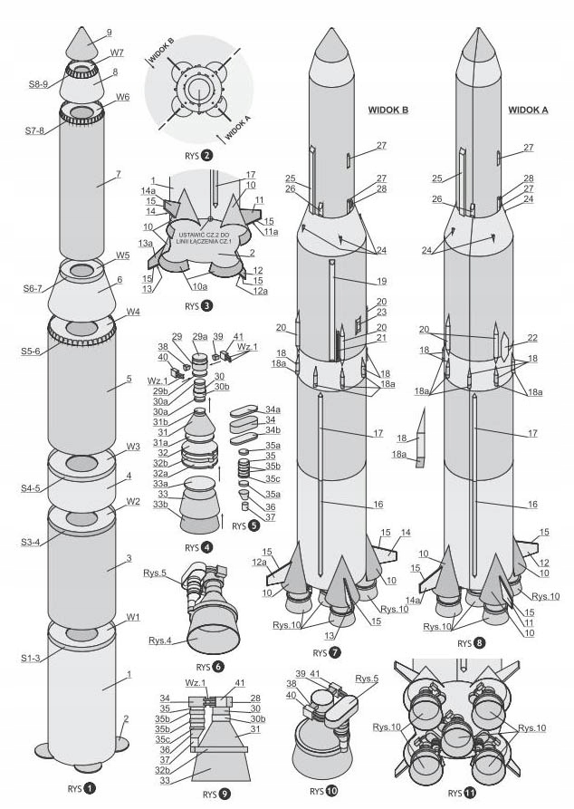 Купить Ракета SM07 Сатурн-Скайлэб, картонная модель: отзывы, фото, характеристики в интерне-магазине Aredi.ru