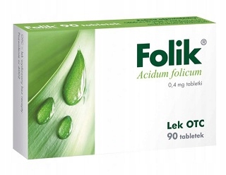 Folik 90 tabletek kwas foliowy ciąża lek