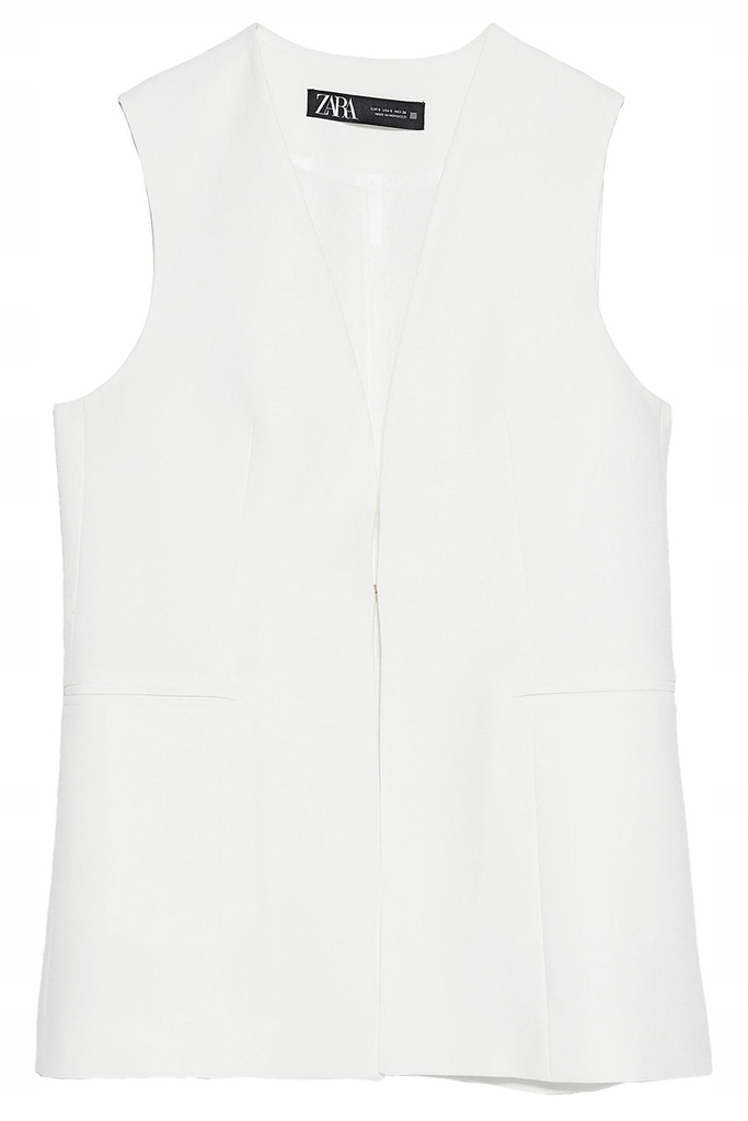 ZARA ELEGANCKA BIAŁA KAMIZELKA N32 XXF__S