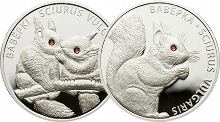 2 x 20 Rubli Wiewiórka i Wiewiórki Swarovskiego