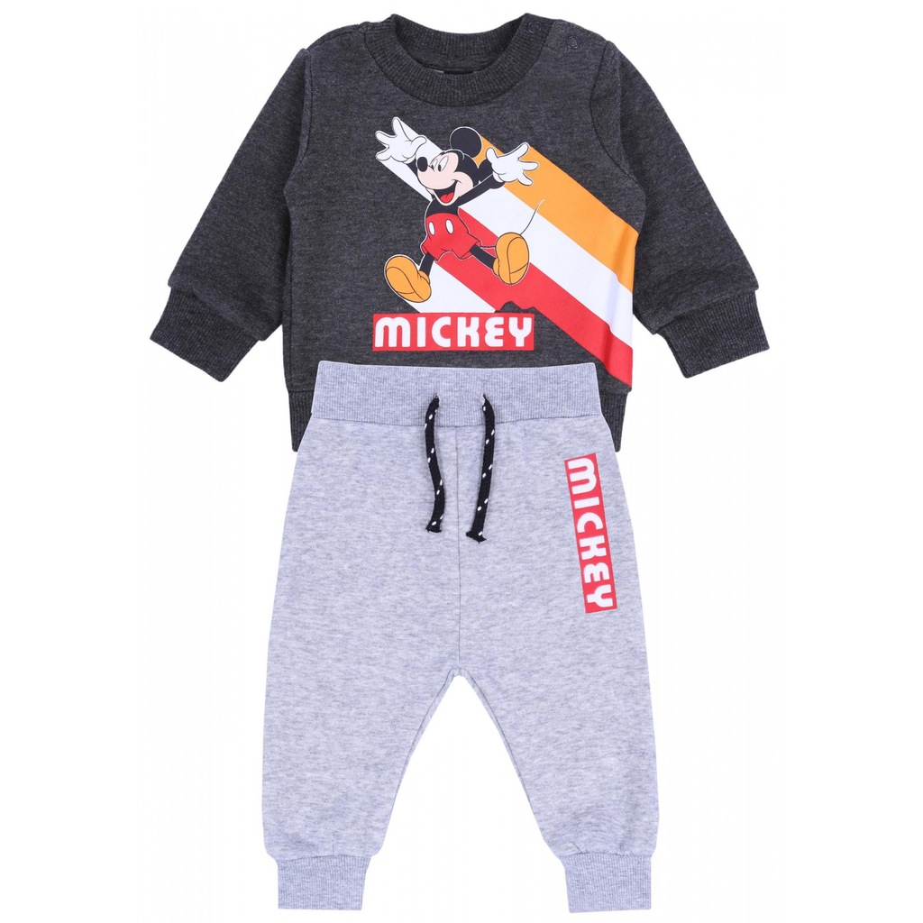 Szary dres chłopięcy Myszka Mickey DISNEY 6-9 m 74