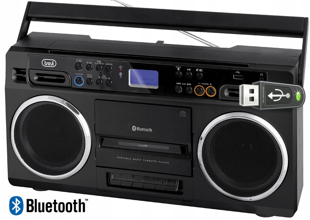 Magnetofon RADIO BOOMBOX Bluetooth TREVI RR504BT