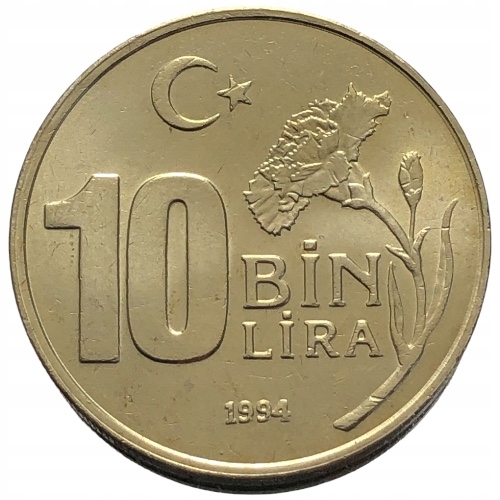 66713. Turcja, 10 000 lir, 1994r.