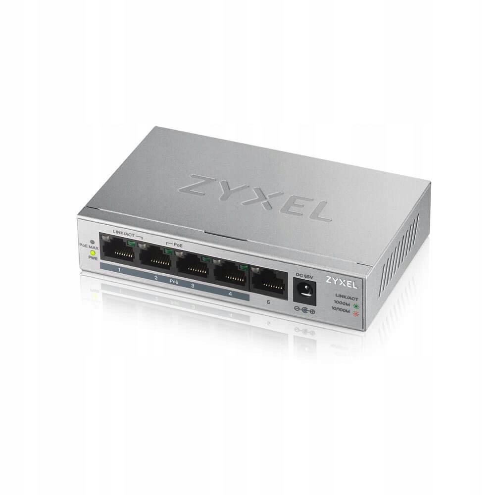 Przełącznik ZYXEL GS1005-HP GS1005HP-EU0101F 5x 10/100/1000