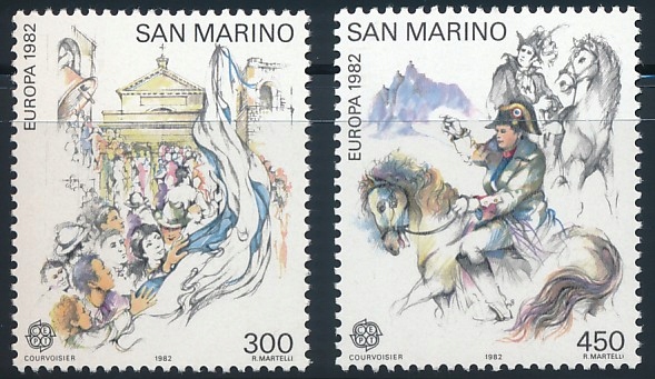 SAN MARINO 1982 NAPOLEON Michel 1249/1250 ** BCM