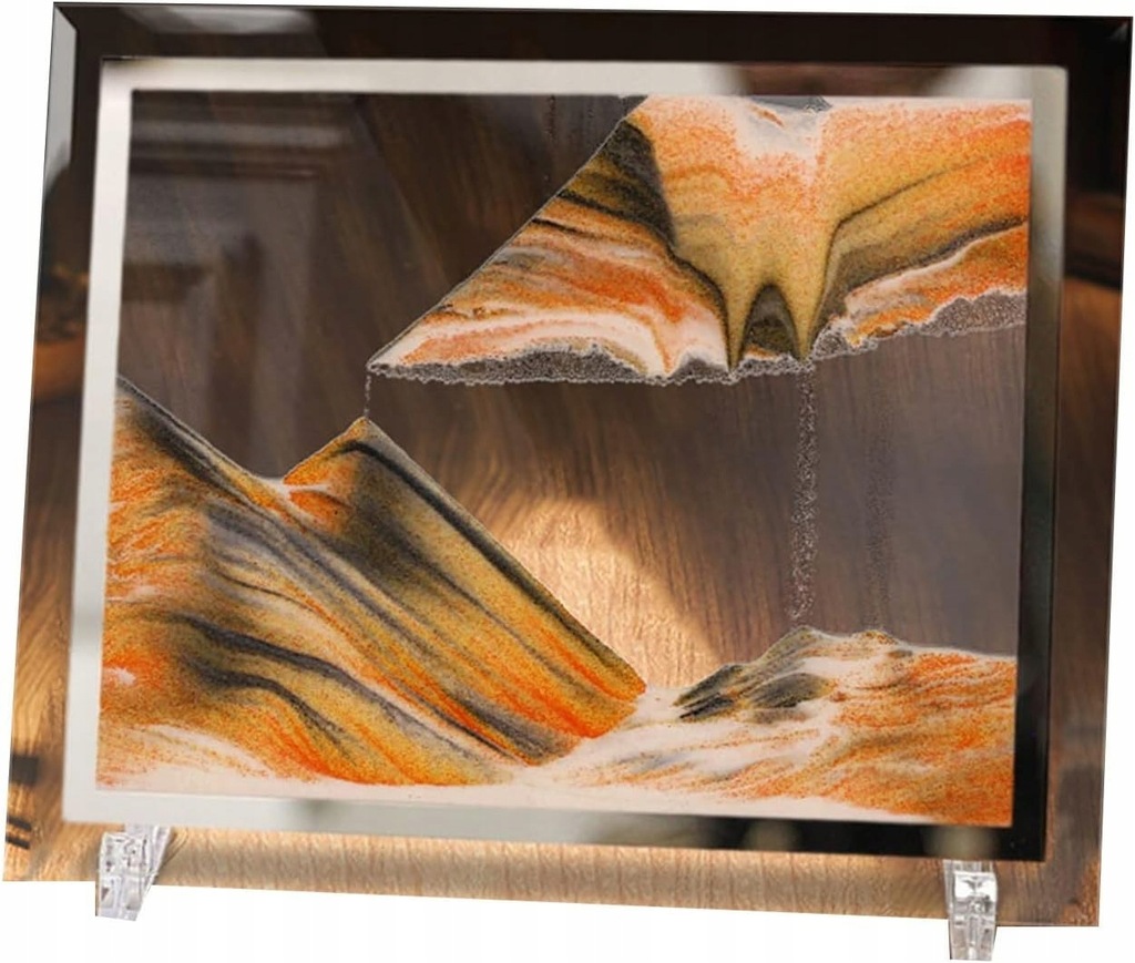 RUCHOMY OBRAZ Z PIASKIEM SZKLANY 3D RUCHOME PIASKI RAMKA DYNAMICZNY PIASEK