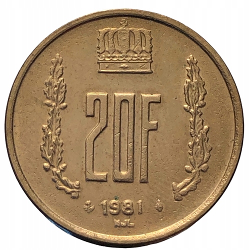 17231. Luksemburg - 20 franków -1981r.