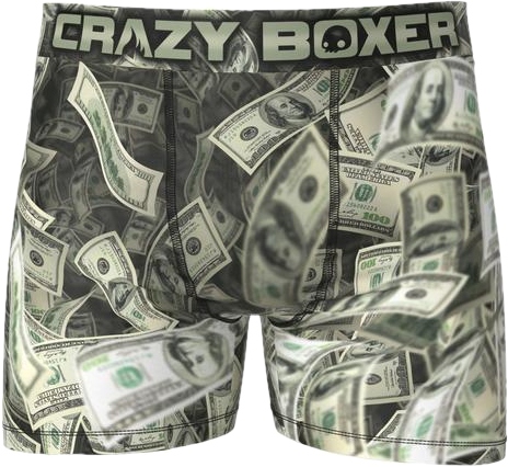 B_M CrazyBoxer smieszne bokserki męskie dollar r-M