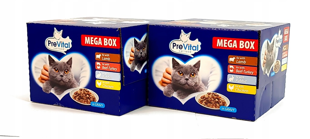 KARMA DLA KOTA MEGA BOX 48 SASZ X 100g PREVITAL