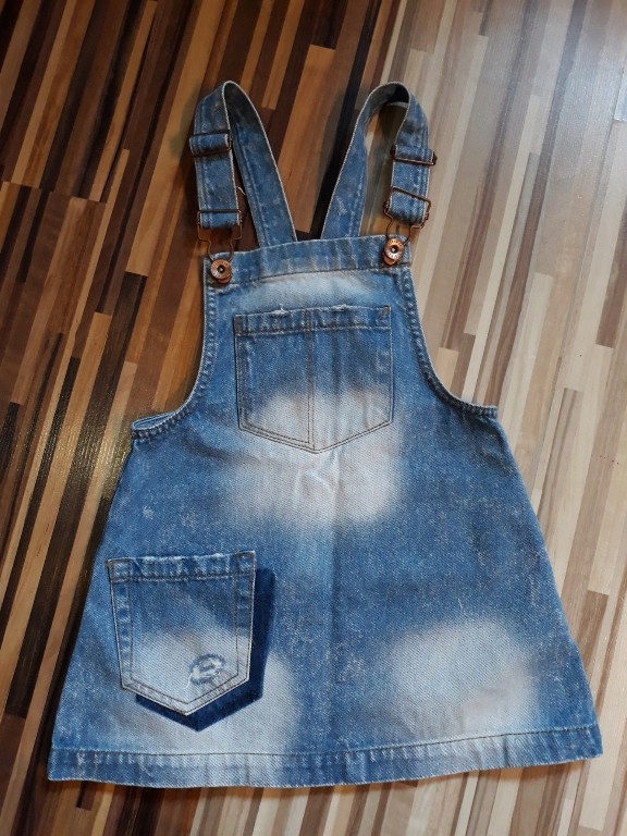 Denim Co Sukienka Ogrodniczka dla dziewczynki 110