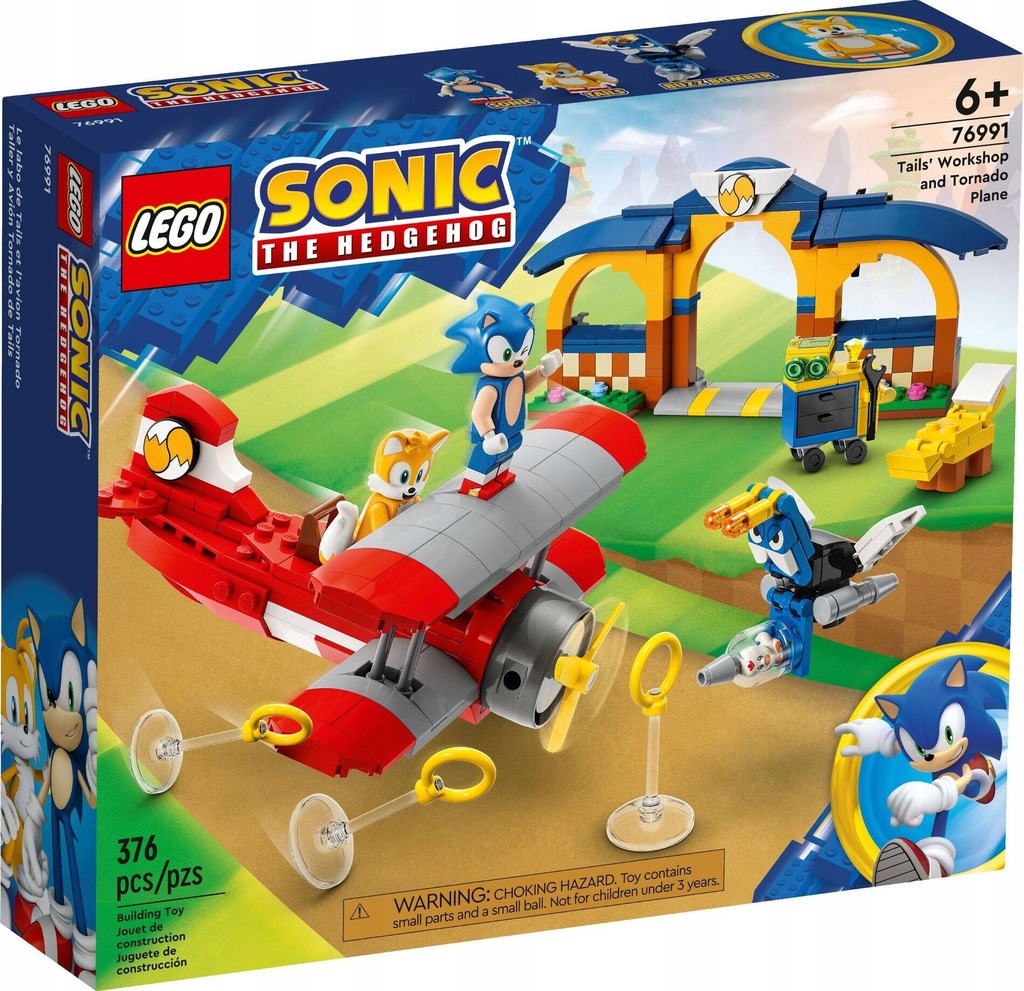 LEGO Sonic - Tails z warsztatem i samolot Tornado