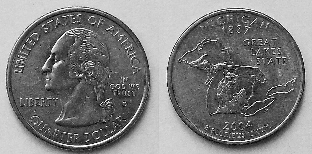 USA 25 centów stan Michigan