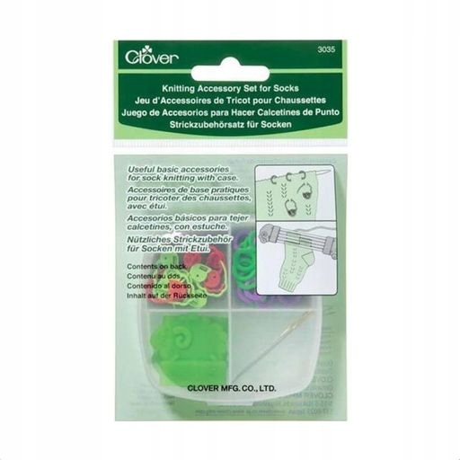 Akcesoria dziewiarskie CLOVER 3035 + organizer