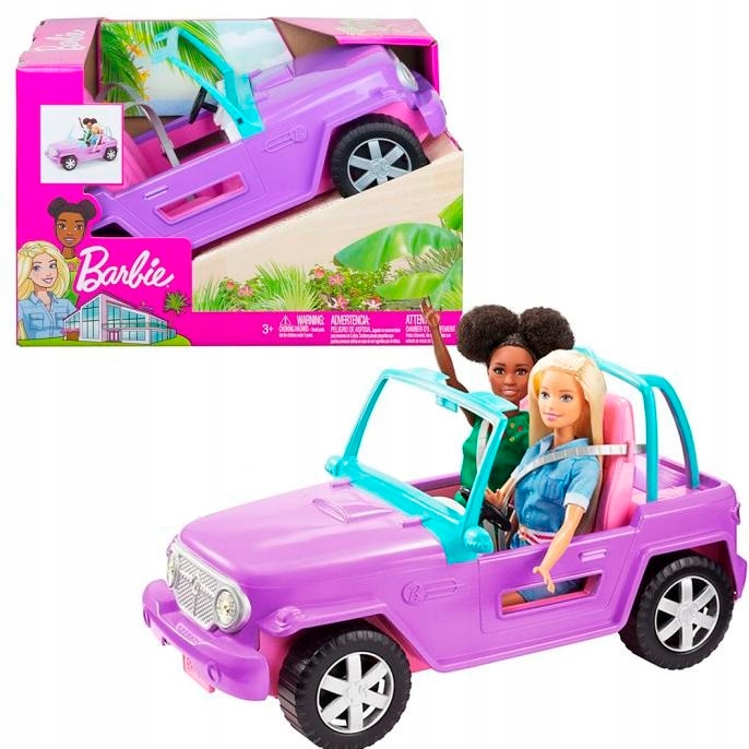 BARBIE JEEP PLAZOWY KABRIOLET AUTO SAMOCHOD GMT46