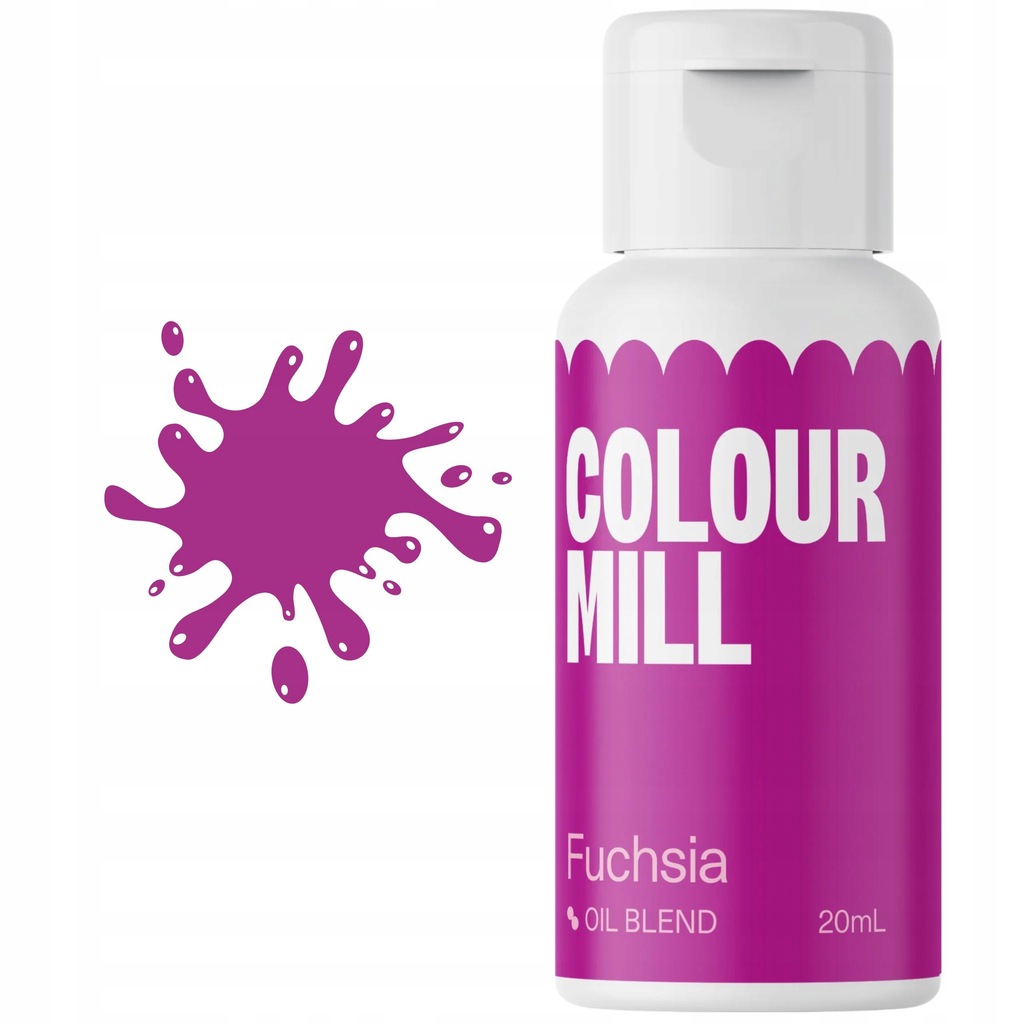 BARWNIK SPOŻYWCZY FUKSIA FUSCHIA OLEJOWY COLOUR MILL 20ml DO MAS KREMÓW